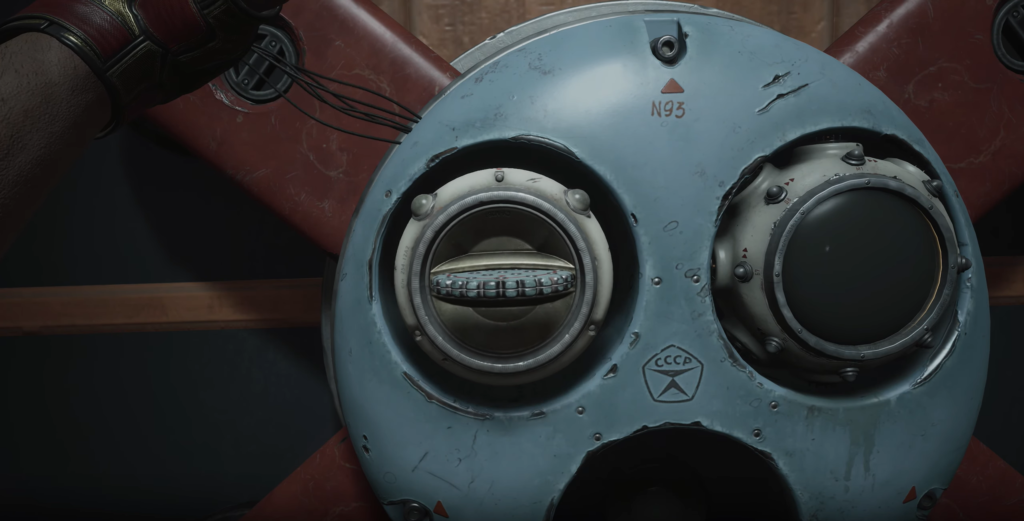 S.T.A.L.K.E.R. 2 player holding yellow pot outdoors