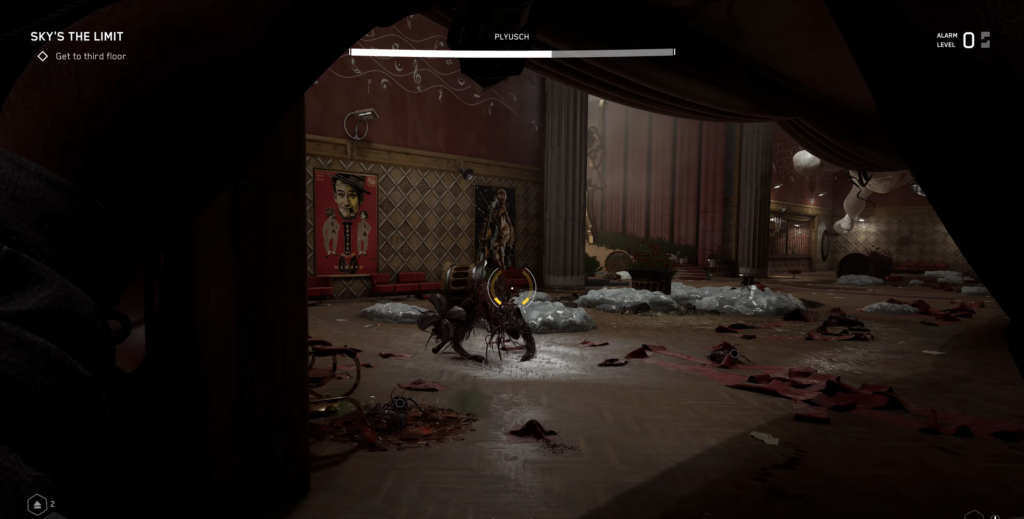 Soldier kneeling by weapons in wasteland