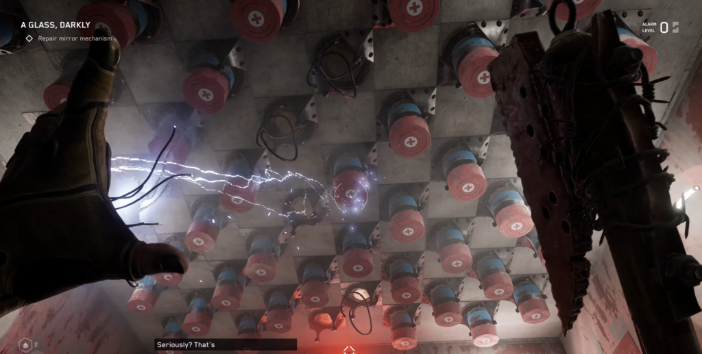 Game area map showing research facility layout