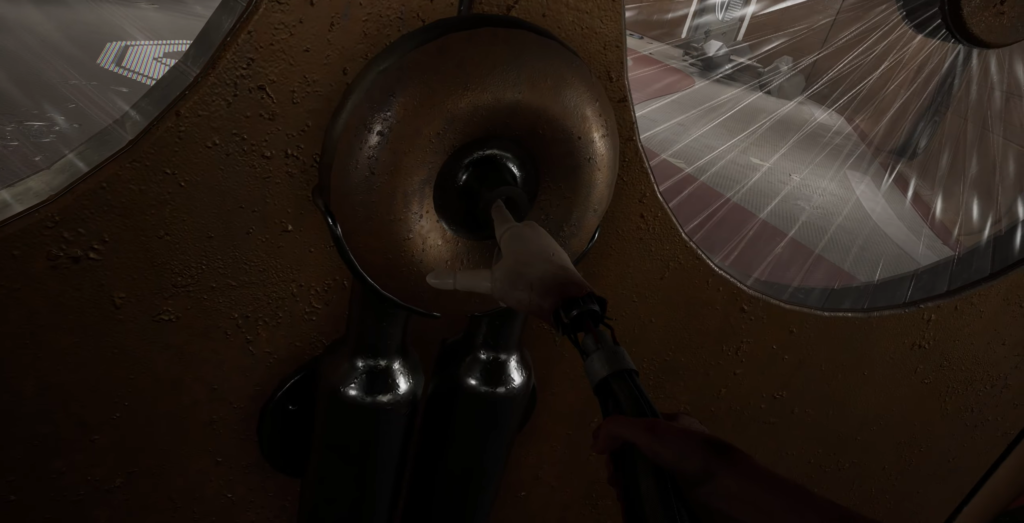 Green submachine gun on black background