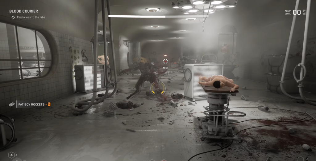 Монстр атакует в лаборатории Atomic Heart