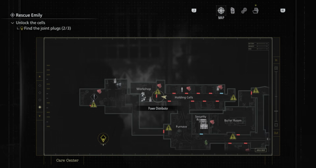 Карта уровня с заданием Rescue Emily в игре The Quarry