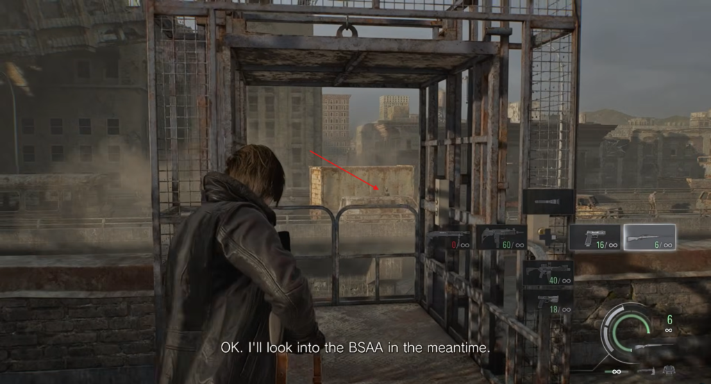 Леон Кеннеди целится на крыше в Resident Evil 4