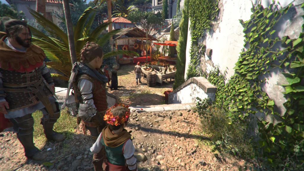 Амиция и Гуго из A Plague Tale смотрят вниз