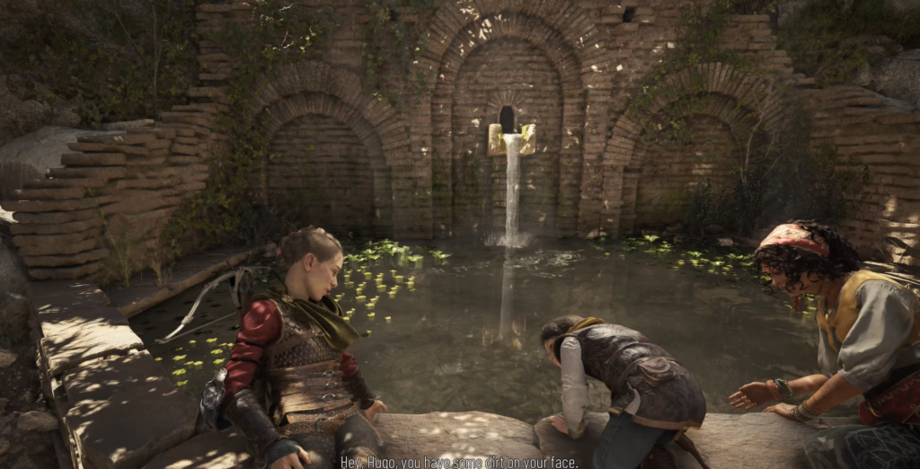 Амиция и Хьюго у пруда, A Plague Tale