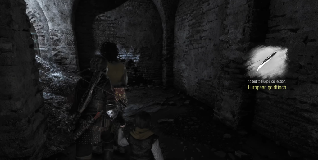 Амиция и Хьюго идут по каменным руинам A Plague Tale