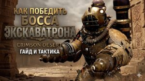 Экскаватрон Crimson Desert атакует в каменных руинах