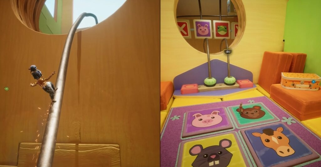 Мэй из It Takes Two прыгает в детской комнате