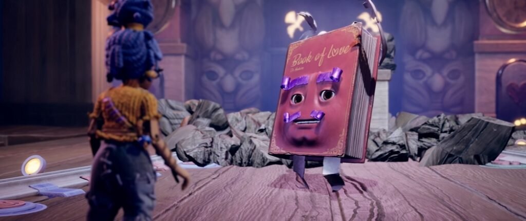 Книга любви из It Takes Two стоит в комнате