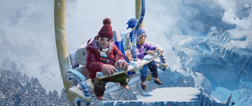 Мэй и Коди из It Takes Two едут на подъёмнике