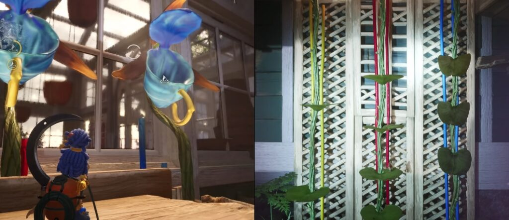 Мэй из It Takes Two смотрит на цветы в теплице