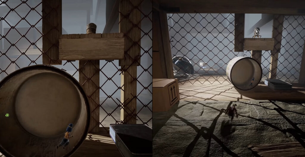 Коди и Мэй из It Takes Two бегут по складу