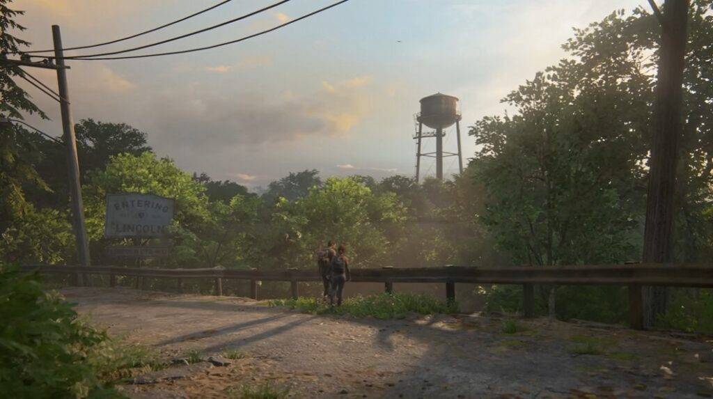 Элли и Джоэл идут по дороге, The Last of Us